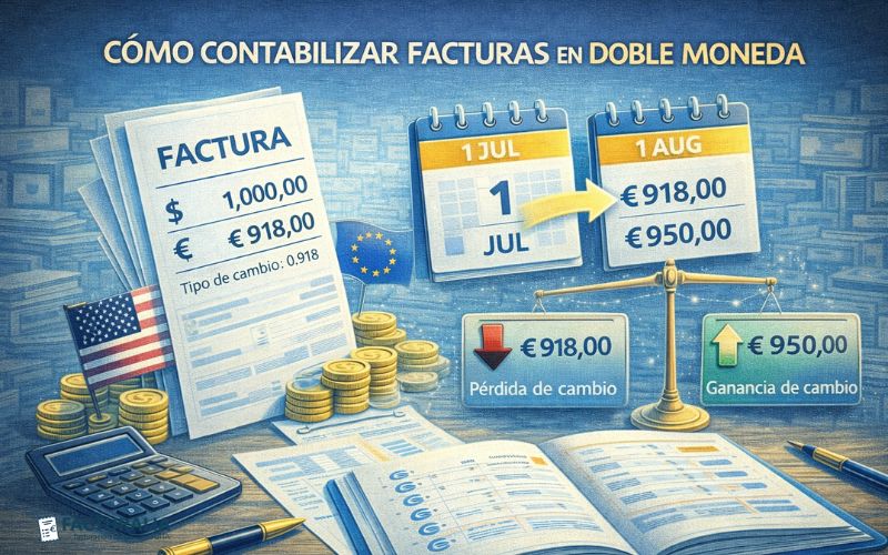 Cómo contabilizar facturas en doble moneda: guía práctica para gestionar operaciones en divisas correctamente Cómo contabilizar facturas en doble moneda
