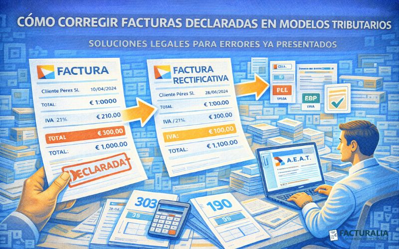 Cómo corregir facturas declaradas en modelos tributarios: soluciones legales para errores ya presentados Cómo corregir facturas declaradas en modelos tributarios