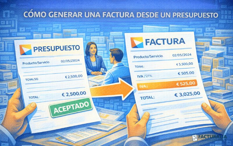 Cómo generar una factura desde un presupuesto: del acuerdo comercial a la facturación correcta Cómo generar una factura desde un presupuesto