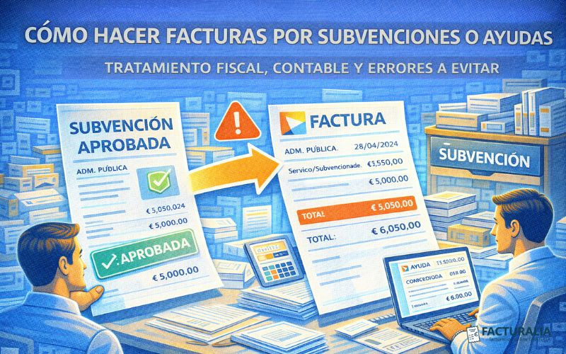 Cómo hacer facturas por subvenciones o ayudas Cómo hacer facturas por subvenciones o ayudas