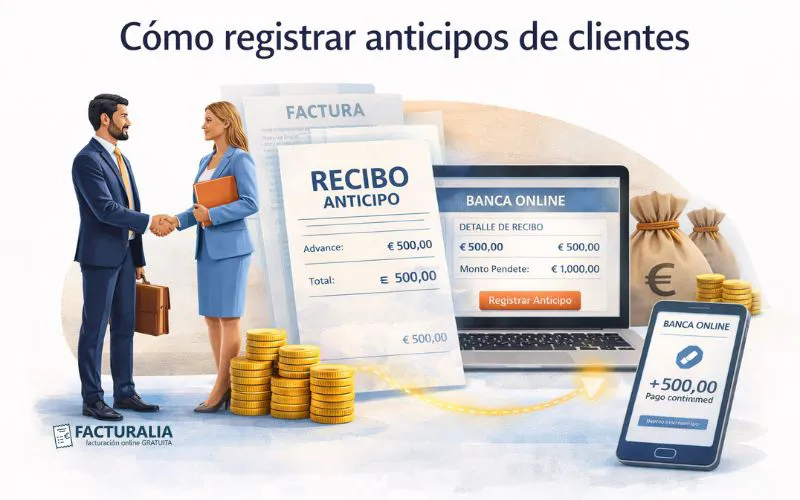 registro anticipos clientes