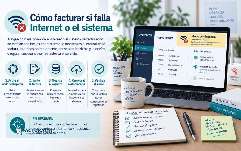 facturación sin conexión Internet