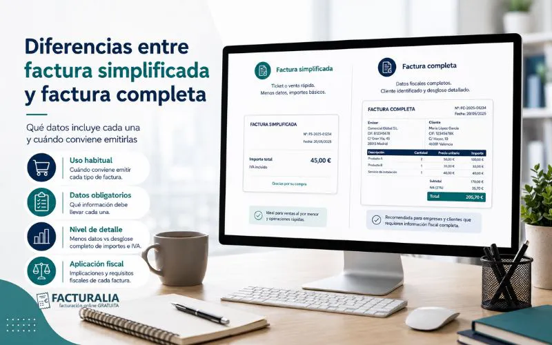 Facturalia (2) factura simplificada vs completa