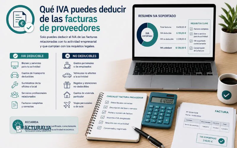 Facturalia (2) IVA deducible facturas proveedores