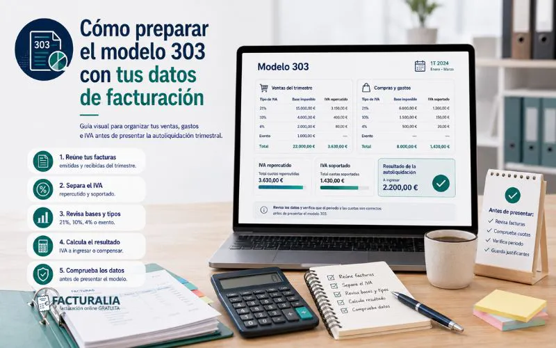 Facturalia modelo 303 datos facturación