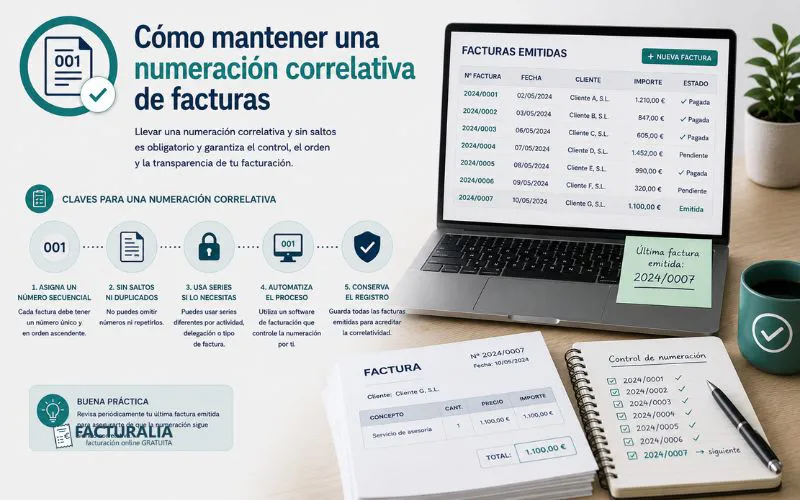 numeración correlativa facturas