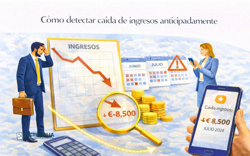 caída ingresos facturación