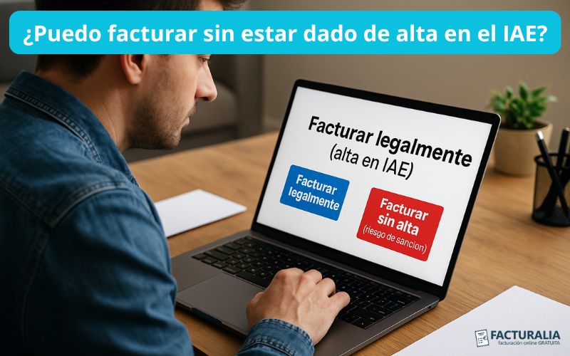 Facturar sin estar dado de alta en el IAE