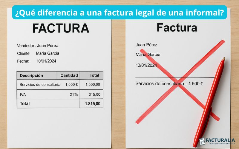 diferencia factura legal de una informal