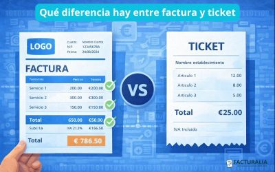 Qué diferencia hay entre factura y ticket