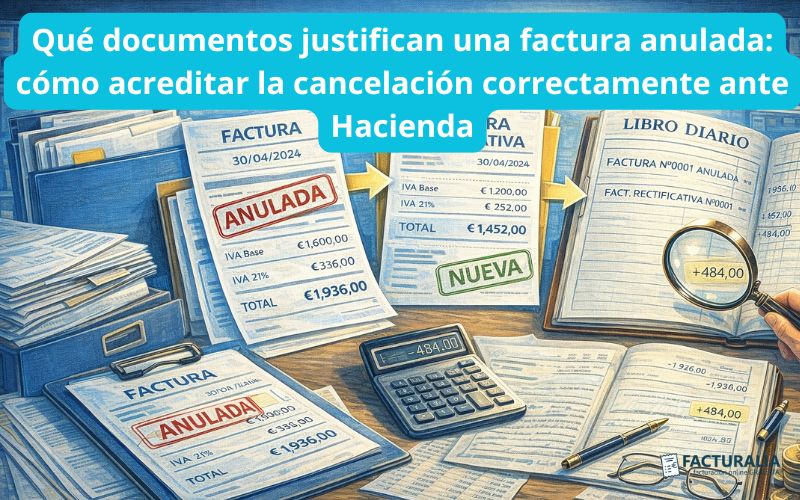 Qué documentos justifican una factura anulada: cómo acreditar la cancelación correctamente ante Hacienda Qué documentos justifican una factura anulada