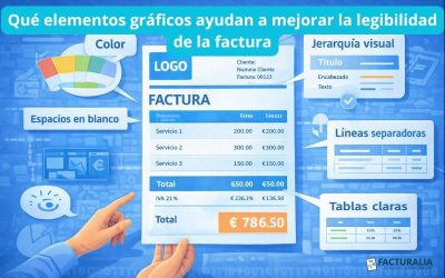 Qué elementos gráficos ayudan a mejorar la legibilidad de la factura