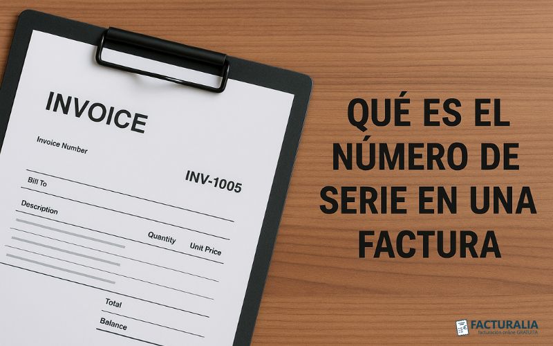 Número de serie en una factura