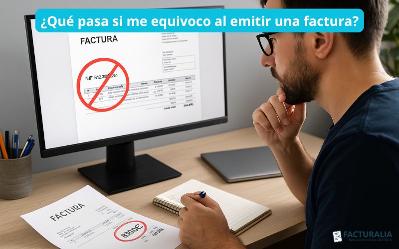 me equivoco al emitir una factura