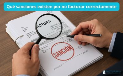 Qué sanciones existen por no facturar correctamente